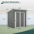 thumbnail image 2 of Outdoor Waterproof Garden Tool Storage Sheds with Metal Foundation with Floor Frame, Tool Shed with Lockable Hinged Doors & Air Vents, Storage House Waterproof for Backyard, Lawn, 2 of 12