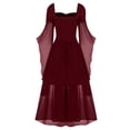 thumbnail image 4 of HAJWOH Gothic Dress for Women Halloween Costume Retro Cocktail Batwing Evening Fashion Dresses, 4 of 5