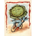 thumbnail image 3 of Vintage Apple Collection 14x18 Black Modern Framed Museum Art Print Titled - Bike Cabbage, 3 of 5