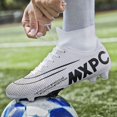thumbnail image 4 of Botas de fútbol para niños, zapatos de fútbol de interior para césped, cristal Artificial Ag Charm Junior Mix Studs, talla 13, entrenamiento de tobillo alto, novedad de 2021, 4 of 5