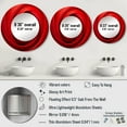 thumbnail image 4 of Designart "Vortex of Red Perpetual Pulse I" Abstract Spirals Red Large Round Mirror - Round Office Mirror Wall Decor - Modern Round Printed Mirror - 29" x 29", 4 of 6