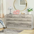thumbnail image 3 of Spaco Modern Simple 4-Layer 5-Drawer Dresser, Drawer Cabinet with Gold Handle, Gray, 3 of 13