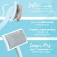 thumbnail image 3 of Pet Slicker Brush for Dogs – Grooming Brush for Poodles, Doodles, and Golden Retrievers (Curved Medium), 3 of 9