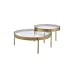 thumbnail image 3 of Acme Furniture Andover Table de Nidification, Verre Clair et Or, 3 of 12
