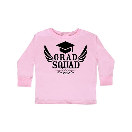 

Inktastic Grad Squad with Graduation Cap and Wings Gift Toddler Boy or Toddler Girl Long Sleeve T-Shirt