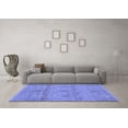 thumbnail image 3 of Ahgly Company Indoor Square Abstract Blue Modern Area Rugs, 3' Square, 3 of 4