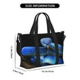 thumbnail image 2 of Honeii Blue Viper Snake Print Hand Travel Bag,Travel Duffle Bag, Waterproof Weekender Bag,Carry On Tote Bags,Weekender Tote Bag,for Weekend and Business Travel, 2 of 7