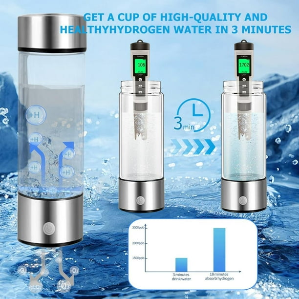 弁当箱・水筒 viiva Hydrogen Water Bottle 300ml Hydrogen Water Bottle Portable Healthy Hydration BPA Free Hydroh