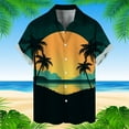 thumbnail image 4 of ZZHZGZ Late July Mens Denim Shirts Long Sleeve Men's Coconut Tree Short Sleeve Shirt Summer Casual 3D Printing Hawaii Short Sleeve Shirts Tops Fourth of July Mens Shirts Graphic S, 4 of 5