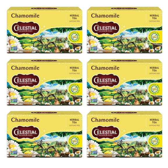 Pack of 2 - Celestial Seasonings Chamomile Herbal Tea, Caffeine Free, 20 Tea Bags Box (Pack Of 6)