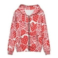 thumbnail image 3 of Renewold Women Casual Full Zip Up Hoodies Size 3XL Oversized Fall Clothing Sweatshirt Jacket Red Hearts Activewear Valentine's Day Long Sleeve Hoody Top, 3 of 6
