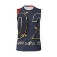 thumbnail image 6 of Lsque 2025 New Year 2 Print Men's Cotton Blend Sleeveless Muscle Shirts (S-3XL)- Moisture Wicking, Odor Protection, UPF 30+,X-Large, 6 of 8