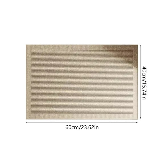 Yulucky Beige Polyester Carpet,Striped Polyester Area Rug 60x40 Inches for Living Room Bedroom Balcony Soft Beige Carpet Home Decor,Home