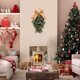 thumbnail image 5 of Herunwer Christmas Teardrop Swag Artificial Cedar Door Swags Real Touch Pine Needles Faux Greenery Teardrop Wreath for Mantle Fireplace Staircase Xmas Front Door, 5 of 6