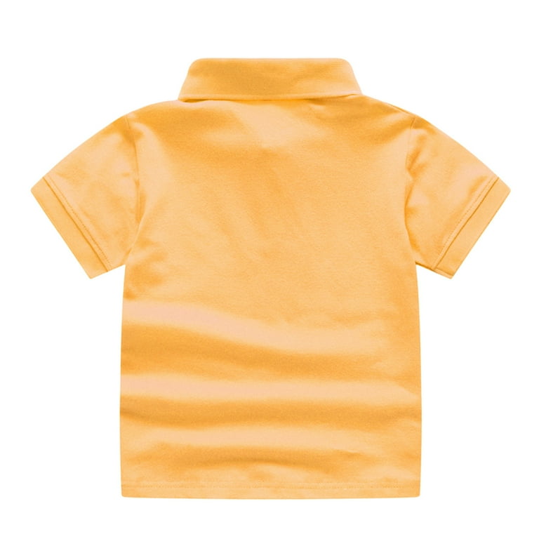 Toddler boy yellow polo shirt top