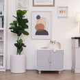 thumbnail image 4 of Teamson Pets Dyad Wooden Cat Litter Box, Alpine White, 4 of 15