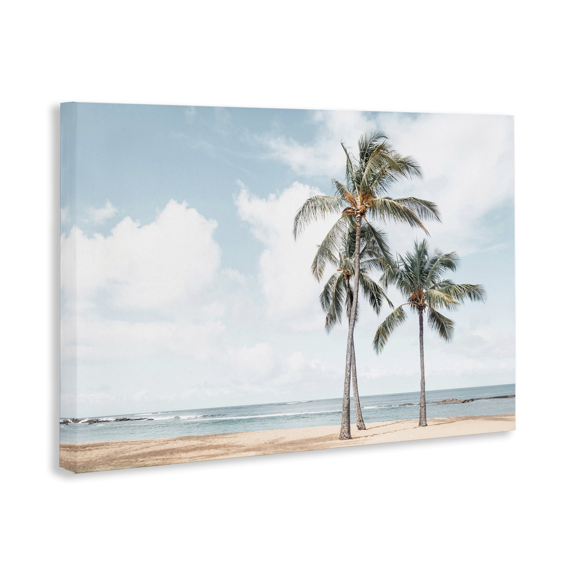 Stupell Industries Windy Tropical Scene Nautical & Beach Painting Wrapped Canvas Art Print Wall Art, 30 x 20