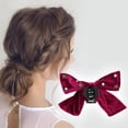 thumbnail image 2 of Unique Bargains 1 Pc Elegant Pearl Hair Clips Wine Red, 2 of 5
