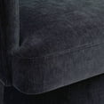 thumbnail image 4 of TOV Furniture Kristen Black Upcycled Chenille Rolling Desk Chair, 4 of 7