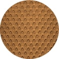 thumbnail image 1 of Ahgly Company Indoor Round Patterned Mahogany Brown Area Rugs, 4' Round, 1 of 6
