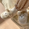 thumbnail image 4 of Xfvqtps Womens Furry Slippers Soft Fleece Cute Animals Lamb Memory Foam Soft Sole Comfortable Non-Slip Warm Winter Home Slippers Beige, 4 of 7