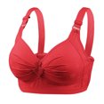 thumbnail image 2 of Samickarr Plus Size Wireless Bras for Women Full Coverage Gathered Up Ruched Thin Breathable Wirefree Bralettes Adjusatable Shoulder Strap Beauty Back Daily Minimizer Bras, 2 of 4