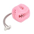 thumbnail image 2 of Pelota para masticar para mascotas, juguete resistente a las mordeduras, pelota de limpieza para dientes de perro para perros y gatos pequeños, medianos y grandes, color rosa, 2 of 5