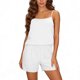 thumbnail image 3 of TaTaai Women's Casual Summer Set Solid Color Linen-Like Adjustable Camisole and Elastic Waist Shorts Two Piece Matching Outfit for Daily and Travel Wear Gift, 3 of 7