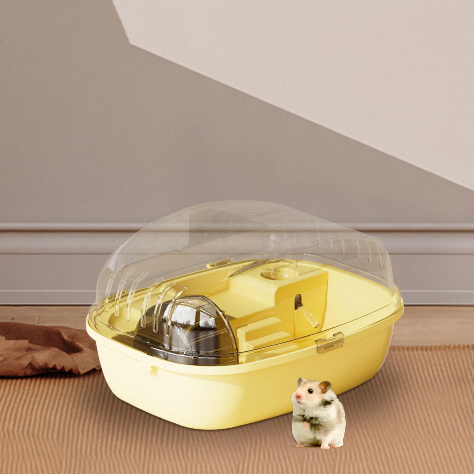 FITYLE Hamster Cage Habitat Exercise Playing House Openable Top Small Animal Cage for Guinea Pigs Hedgehog Small Animals yellow