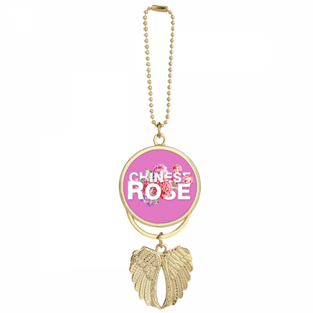 Fleurs de Rose Art Déco Mode Porte-Clés Pendentif Aile d'Ange