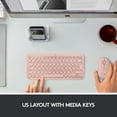 thumbnail image 2 of Logitech K380 Multi-Device Bluetooth Keyboard for Mac, Easy-Switch, MacBook Pro, MacBook Air, iMac, iPad Compatible, Rose, 2 of 9