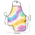thumbnail image 2 of Anti-Fouling Belt Pocket Elasticated Apron - Non-Slippery Non-Fading Non-Shrinking Non-Crinkly Water-Repellent Yellow Tie-Dye Background Rainbow Colors_1, 2 of 8