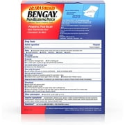 BENGAY Ultra Strength Pain Relieving Patches Large Size 4 Each (Pack of 6)