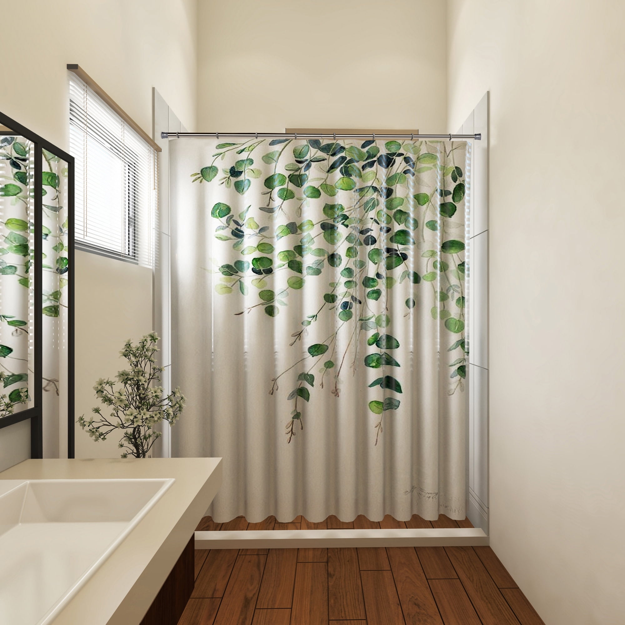 Design House Steel 42"-72" Expandable Tension Shower Curtain Rod