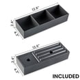 thumbnail image 3 of Bathroom Vanity 36": Striped Black Oak, White Ceramic Sink, Practical Choice - Pre-assembled 36" Fashionable U Shape Wall Fitting, 3 of 6