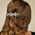 thumbnail image 2 of Unique Bargains 4 Pcs Rhinestone Hair Comb Hair Piece for Bride Wedding Flower Side Comb Headpiece Blue, 2 of 7