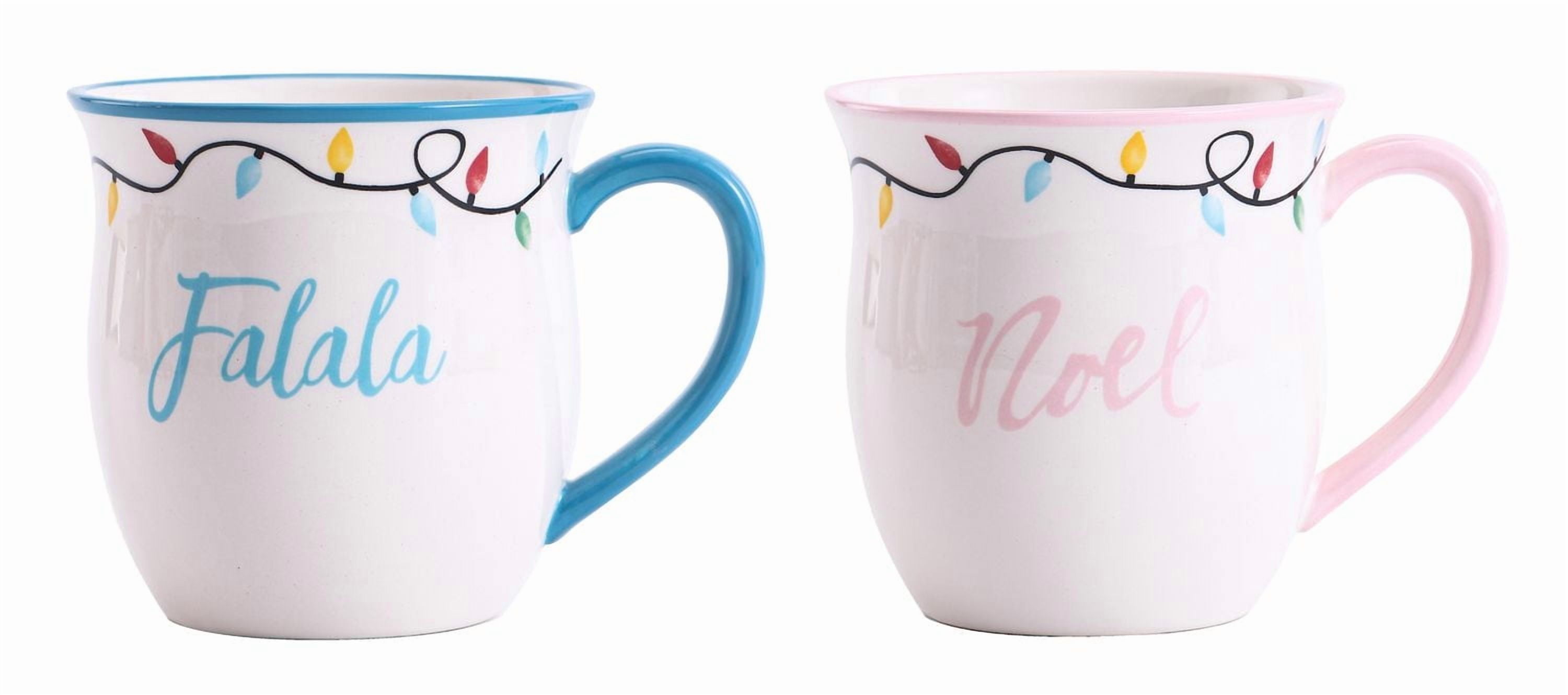 Holiday Time Falala & Noel Mug, 2-Piece