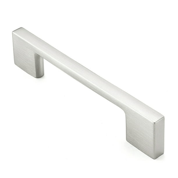 Solid Kitchen Cabinet Pulls Handles, Contemporary Cabinet Pulls Brushed Nickel