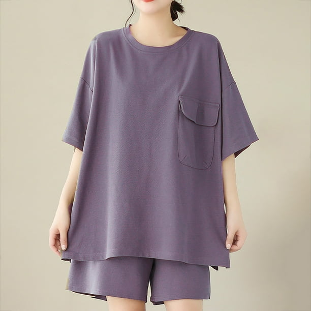 Plus size shop matching short sets
