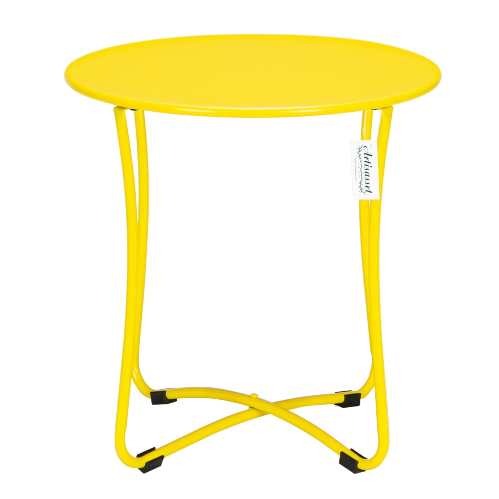 Kepooman Coffee Table, Round Metal Accent Table, Sofa Table, Rust-proof and Waterproof Accent Coffee Table, Outdoor and Indoor Snack Table, Golden Kepooman Coffee Table, Round Metal Accent Table, Sofa Table, Rust-proof and Waterproof Accent Coffee Table, Outdoor and Indoor Snack Table, Golden