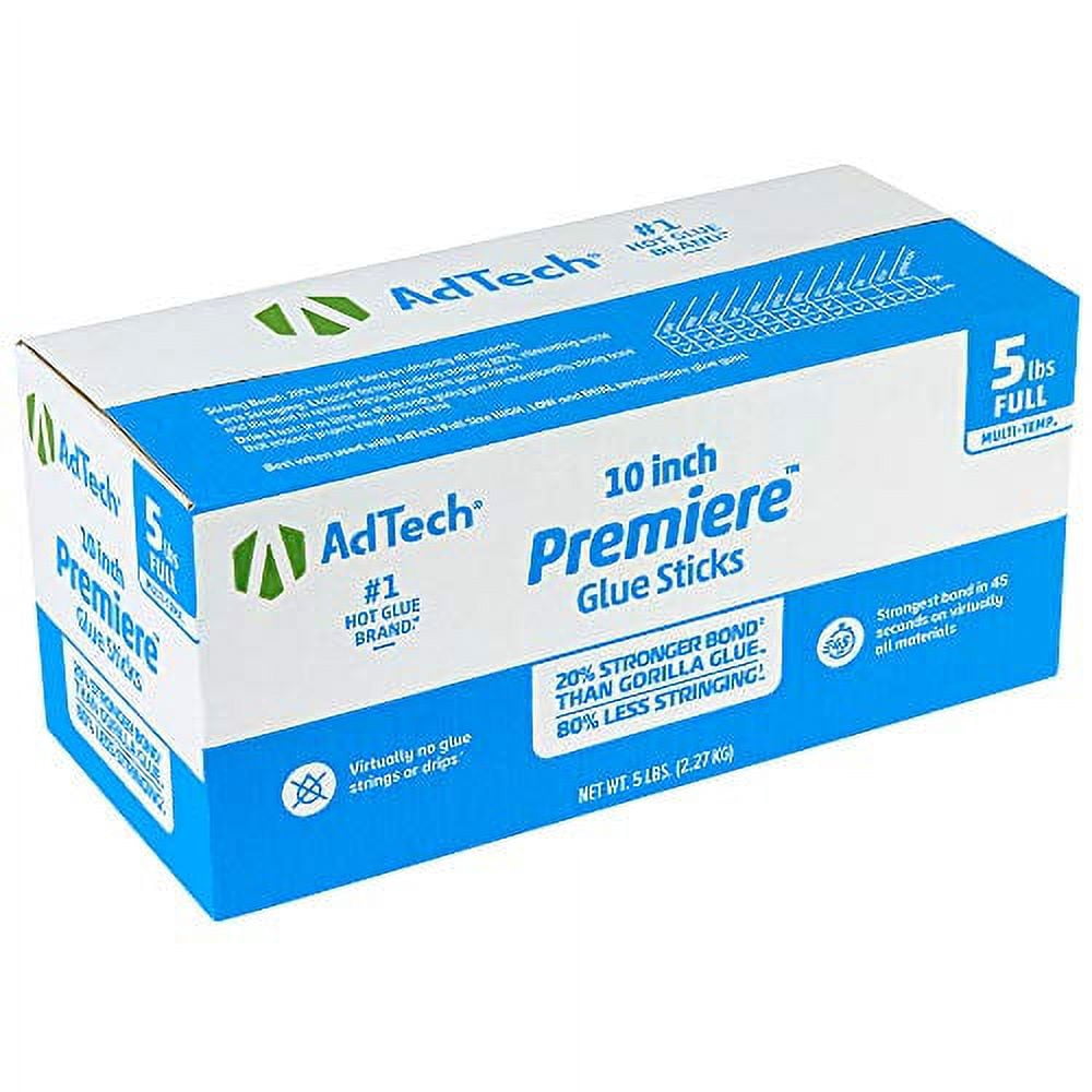 AdTech Premiere 10" hot Glue Sticks Full Size, 5lbs, 85 Sticks