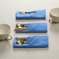 thumbnail image 4 of House of Orlo Dining Table Fabric Cotton Napkins, 12 Pack, 17"x17", Sky Blue, 4 of 6