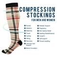 thumbnail image 2 of FORMRS Womens Knee High Socks Casual Long Thick Travel Daily Wear, 1 Pair, Black Tartan, 2 of 6