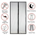thumbnail image 3 of Magnetic Screen Door for Single Door, Heavy Duty White Mesh Screen Door Magnets, Retractable Magnetic Door Screen for Sliding Front Doorway, 2 Pcs, 3 of 8