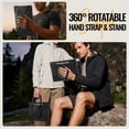 thumbnail image 6 of Case for Samsung Galaxy Tab S11 Ultra 14.6 inch 2025 Released, 360 Degree Rotating Hand Grip Shockproof Cover with Shoulder Strap, Black, 6 of 7