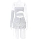 thumbnail image 2 of Vestido ajustado con cuello recto, vestido de una sola manga con vestido ajustado Vestido de una sola manga Rendimiento impulsado, 2 of 9