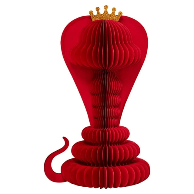 Rongfmy 2025 Nouvel An Chinois Serpent Rouge en Origami pour Artisanat pour Armoires de Rassemblement des Fêtes C