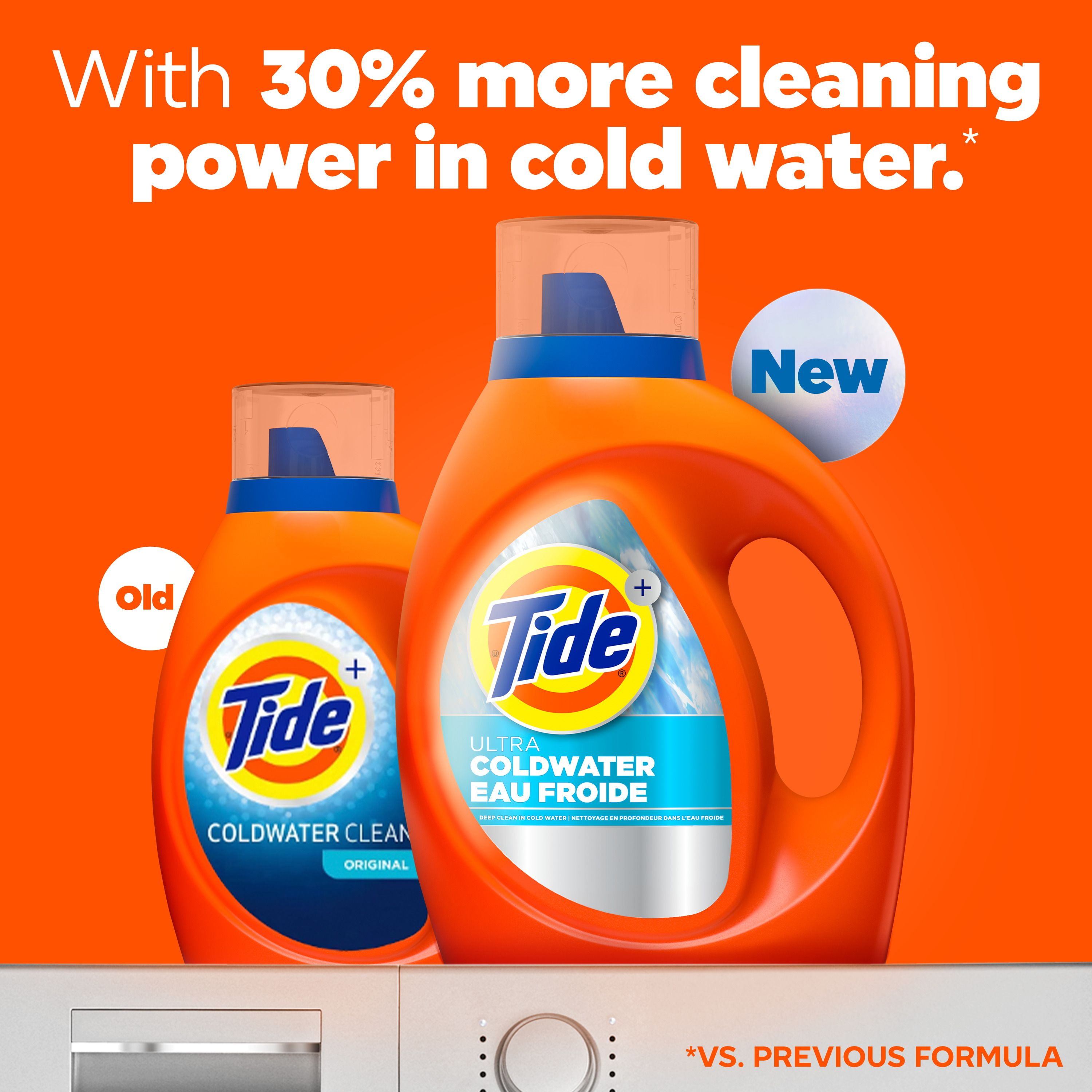 Détergent à lessive liquide Tide Ultra Eau froide, parfum Original, détergent à lessive liquide formulé pour l’eau froide, 3,46 L, 83 brassées