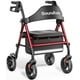 thumbnail image 1 of Andador con ruedas Soundfuse con asiento para personas mayores, plegable, con ruedas grandes de 8", todoterreno, asas y asiento ergonómico de altura ajustable, 169 kg (350 lb), compatible con FSA y HS, 1 of 5
