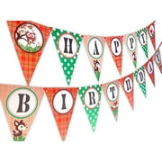 Woodland Critters Happy Birthday Banner Pennant